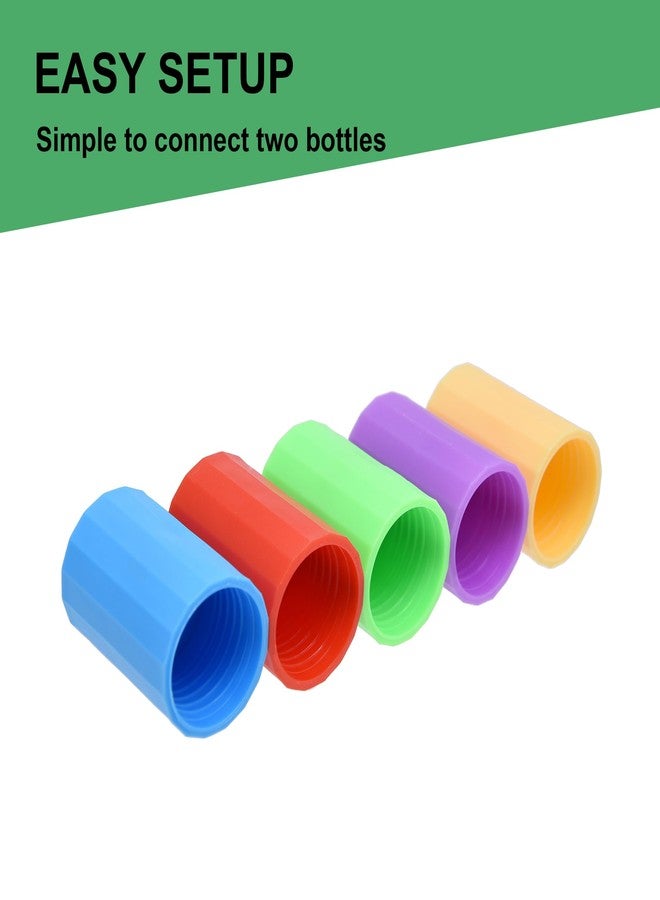MIHEY 24 Pcs Tornado Bottle Connector Vortex Tube, Tornadoes in a Bottle Connectors, Cyclone Tube for Scientific Experiment, 4 Colors - Image 3